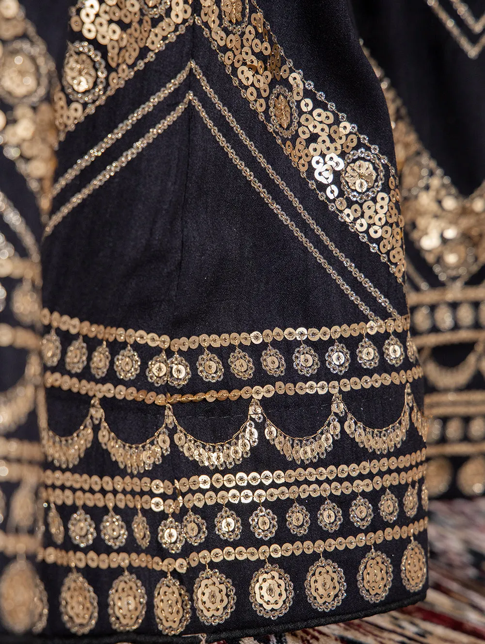 Black Color Sequins Work Velvet Banglory Lehenga Choli