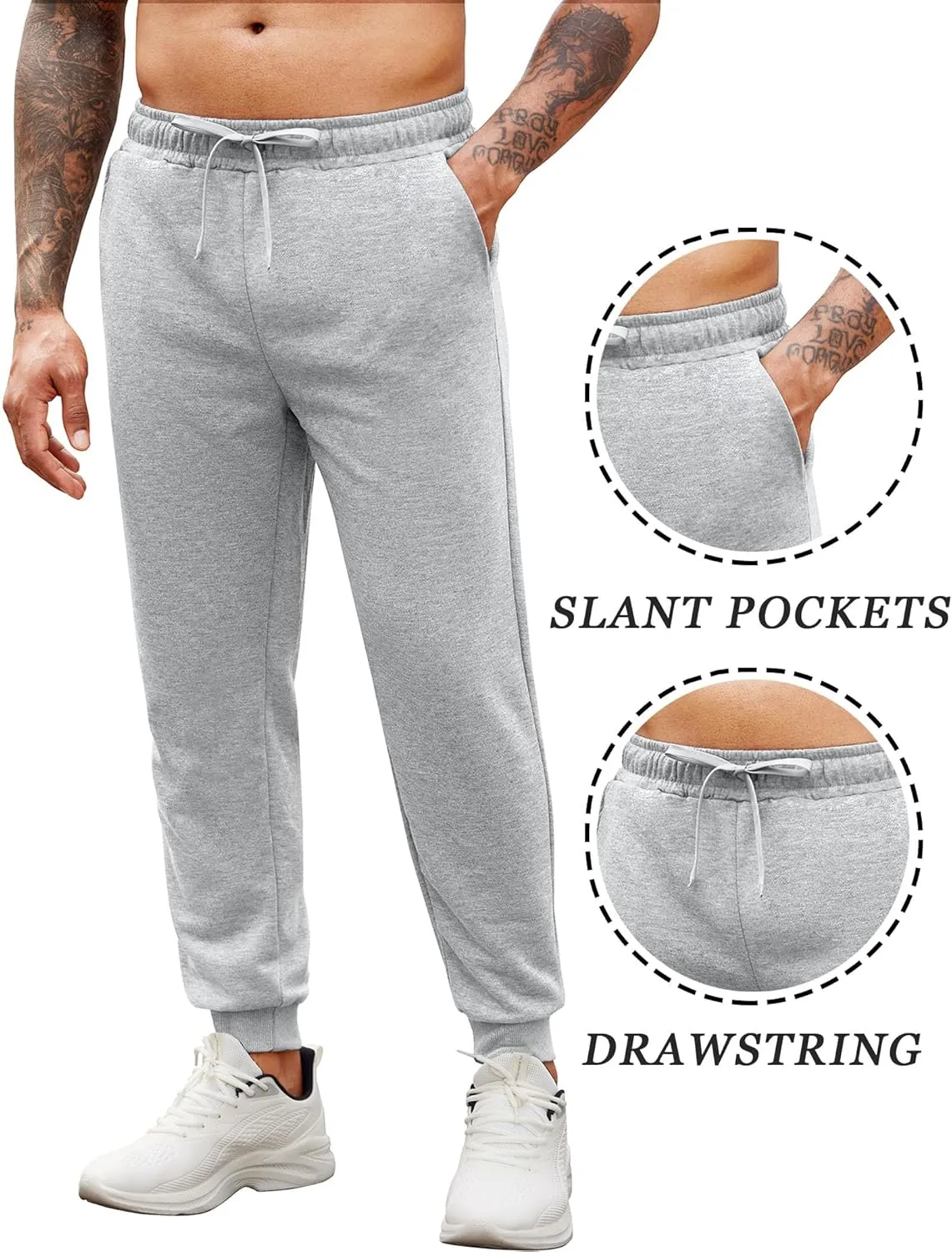 COOFANDY Men's Athletic Joggers Casual Gym Sweatpants Workout Running Track Pants with Pockets