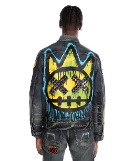 CULT PUNK SUPER SKINNY STRETCH IN SULFUR JACKET