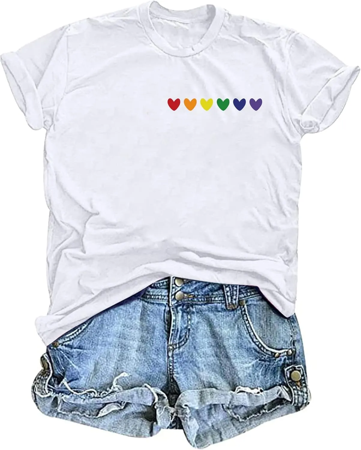 Gay Pride Shirts Women Rainbow Graphic Tee Love Wins T Shirt LGBT Equality Shirts Casual Summer Short Sleeve Tops