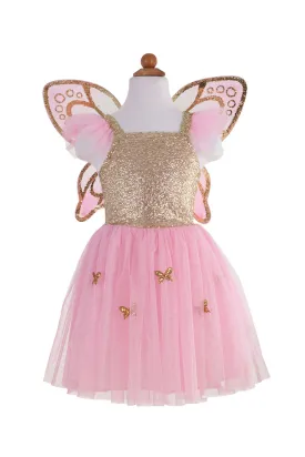 Gold Butterfly Dress with Fairy Wings