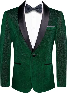 Hi-Tie Mens Suit Blazer Slim Fit Tuxedo Suits Jacket Shawl Lapel Collar Solid One Button Wedding Dinner Prom Blazer Jackets
