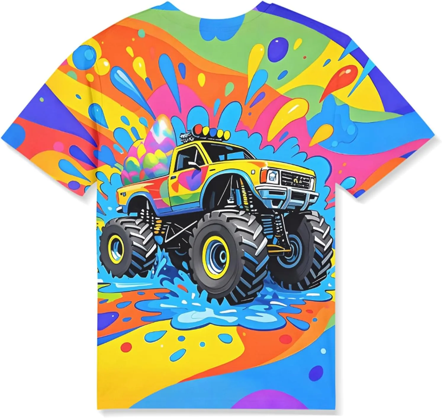 Linnhoy Kid Shirts 3D Graphic Printed Tees for Boys and Girls Novelty Fashion T-Shirts Unisex Casual Tops Size 6-16 Years