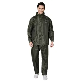 Men Rain Wear - Waterproof Reversible Rain Coat with Pants | Mehendi XL