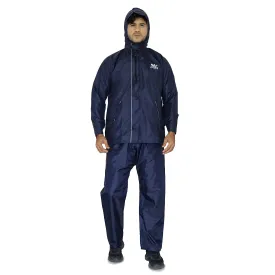 Men Raincoat - Waterproof, Reversible | Jacket with Pants | XXXL | Prime Blue
