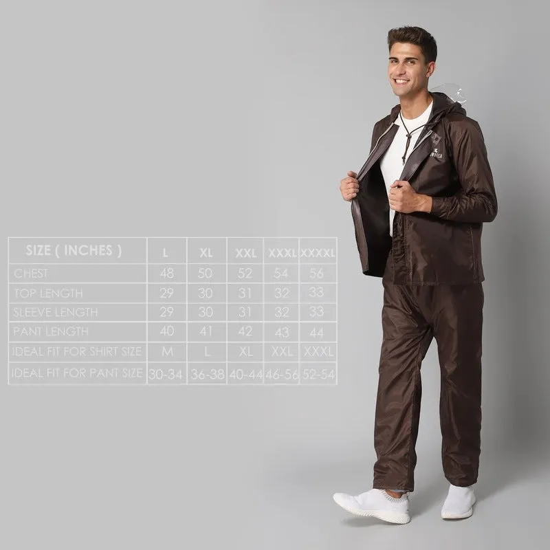Men Rainwear with Waterproof Design & Storage Pocket | Includes Pants | XXXL | Blue
