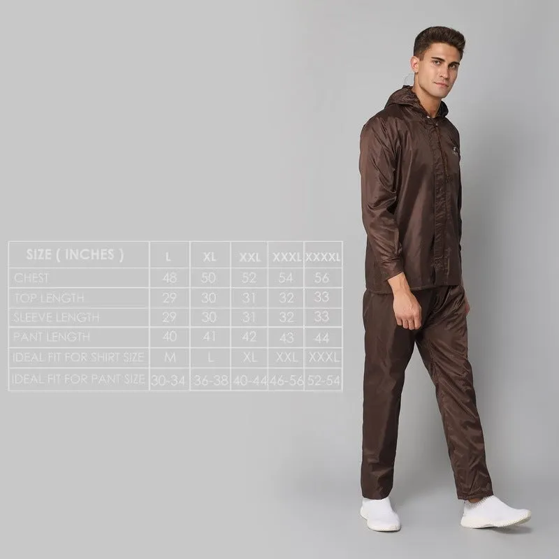 Men Rainwear with Waterproof Design & Storage Pocket | Includes Pants | XXXL | Blue