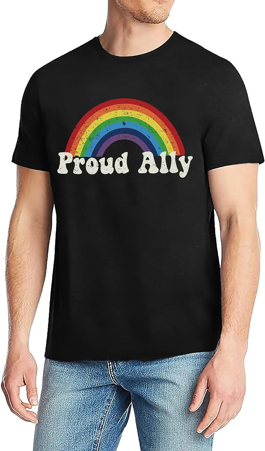 Men's Gay Pride Shirt : Rainbow Graphic Tees Be You T-Shirt LGBT Equality Short Sleeve Blouse Tops