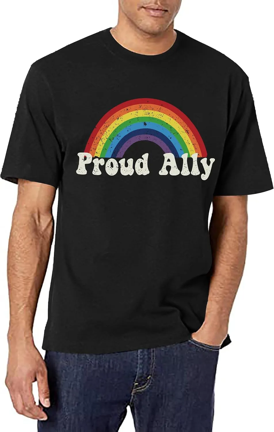 Men's Gay Pride Shirt : Rainbow Graphic Tees Be You T-Shirt LGBT Equality Short Sleeve Blouse Tops