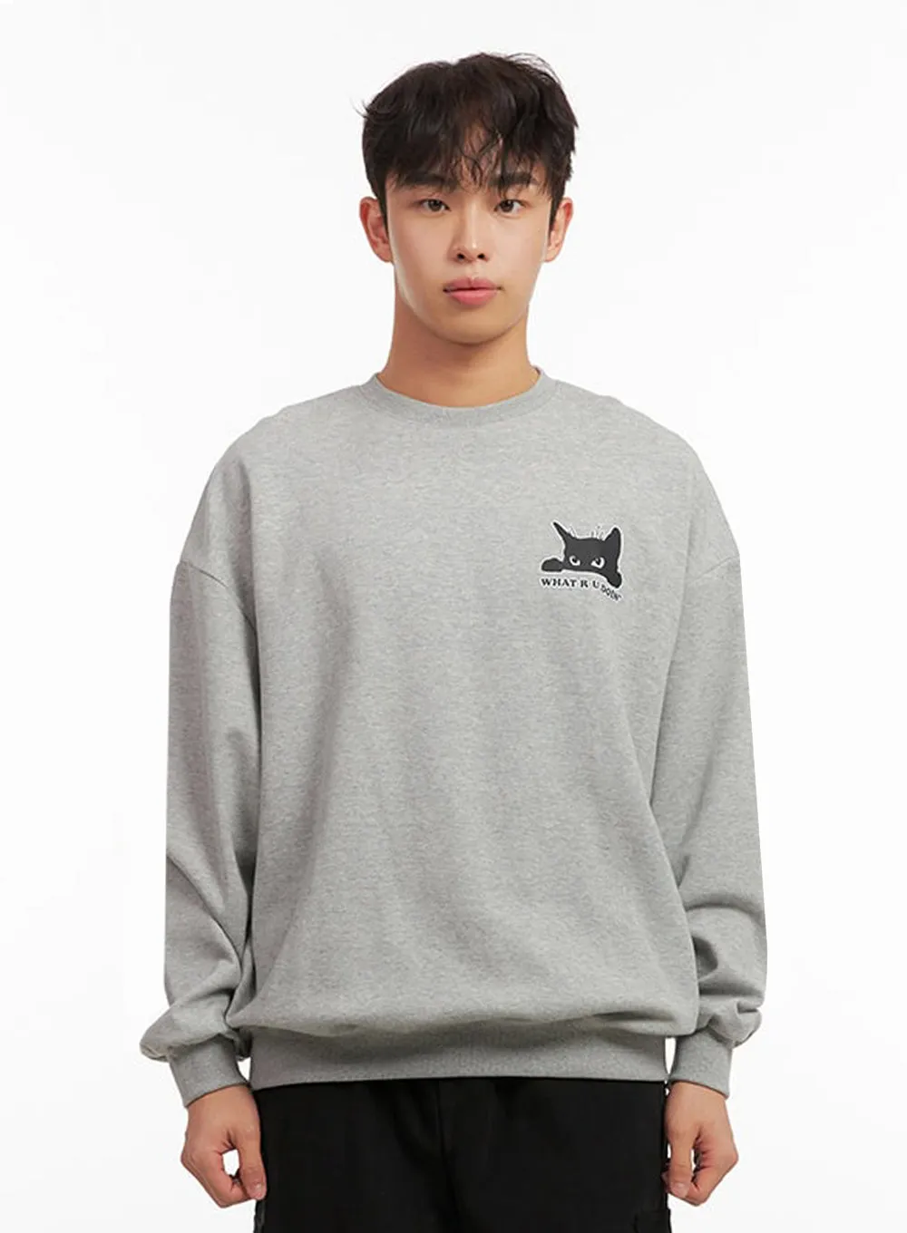 Men's Long-Sleeve Oversized Sweatshirt ID427