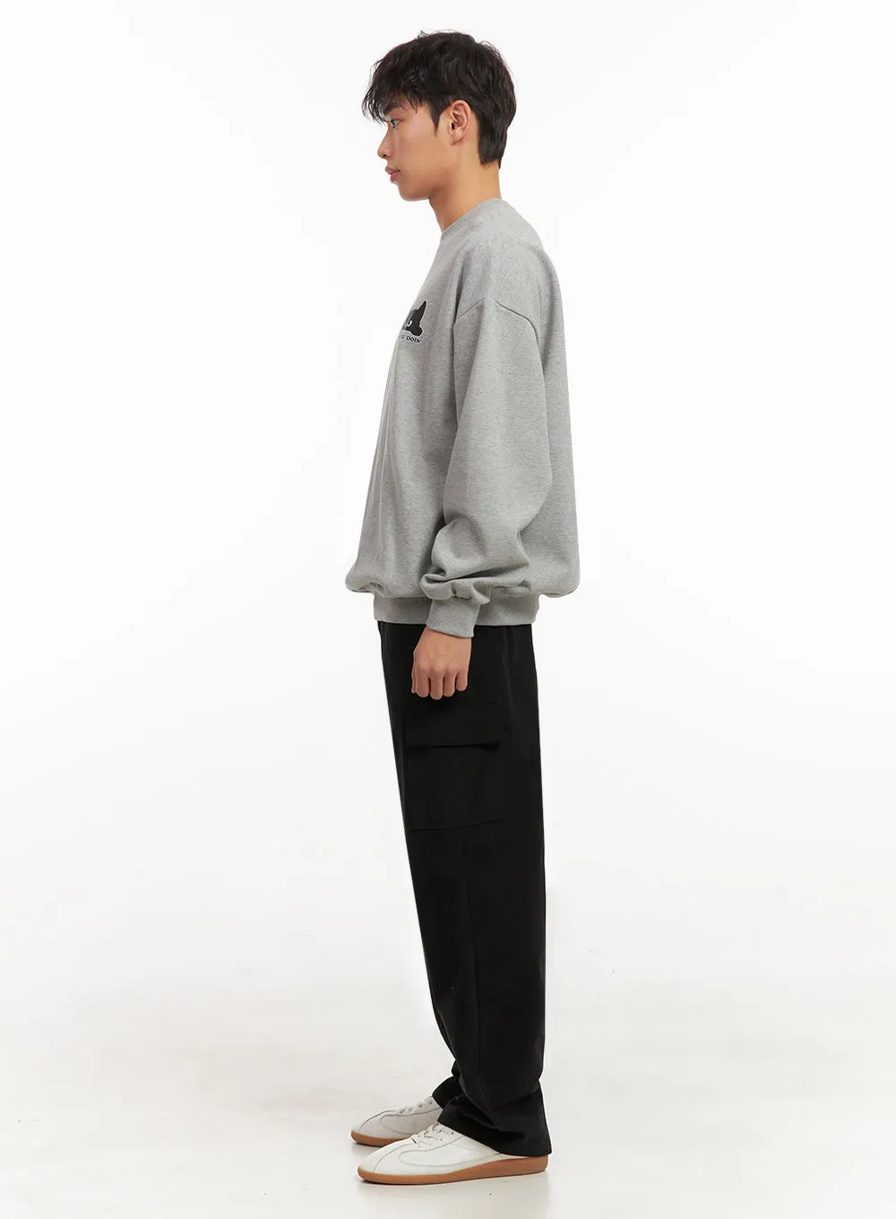 Men's Long-Sleeve Oversized Sweatshirt ID427