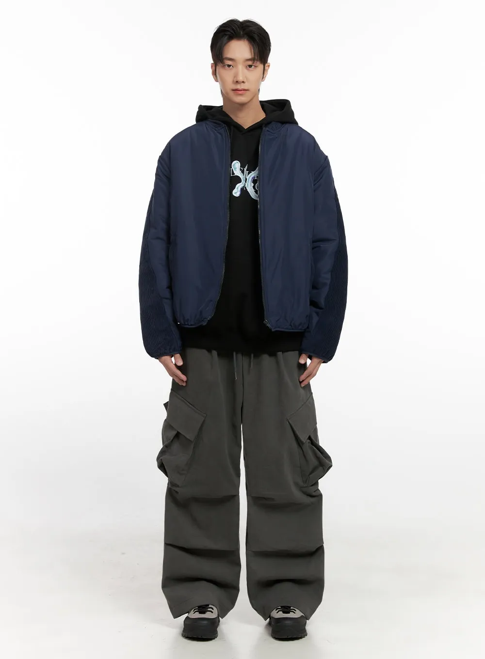 Men's Smooth Puffer Zip-Up Jacket ID406