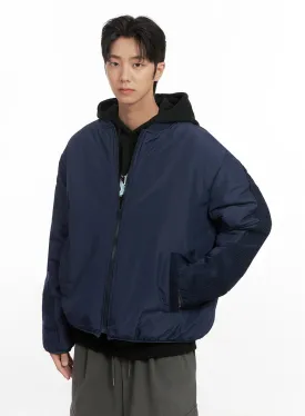 Men's Smooth Puffer Zip-Up Jacket ID406