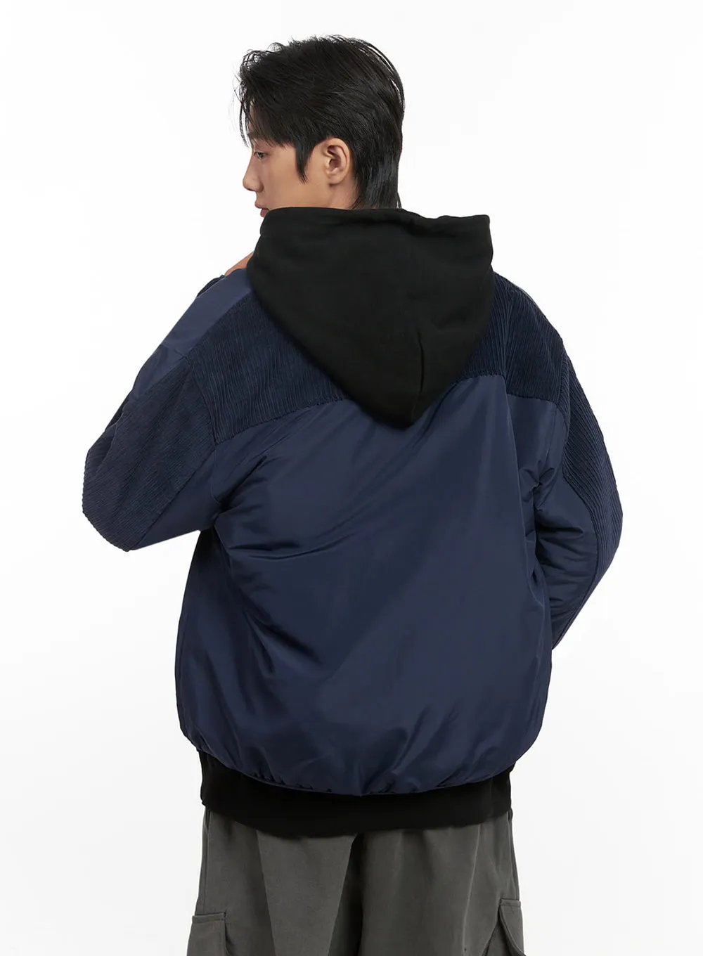 Men's Smooth Puffer Zip-Up Jacket ID406