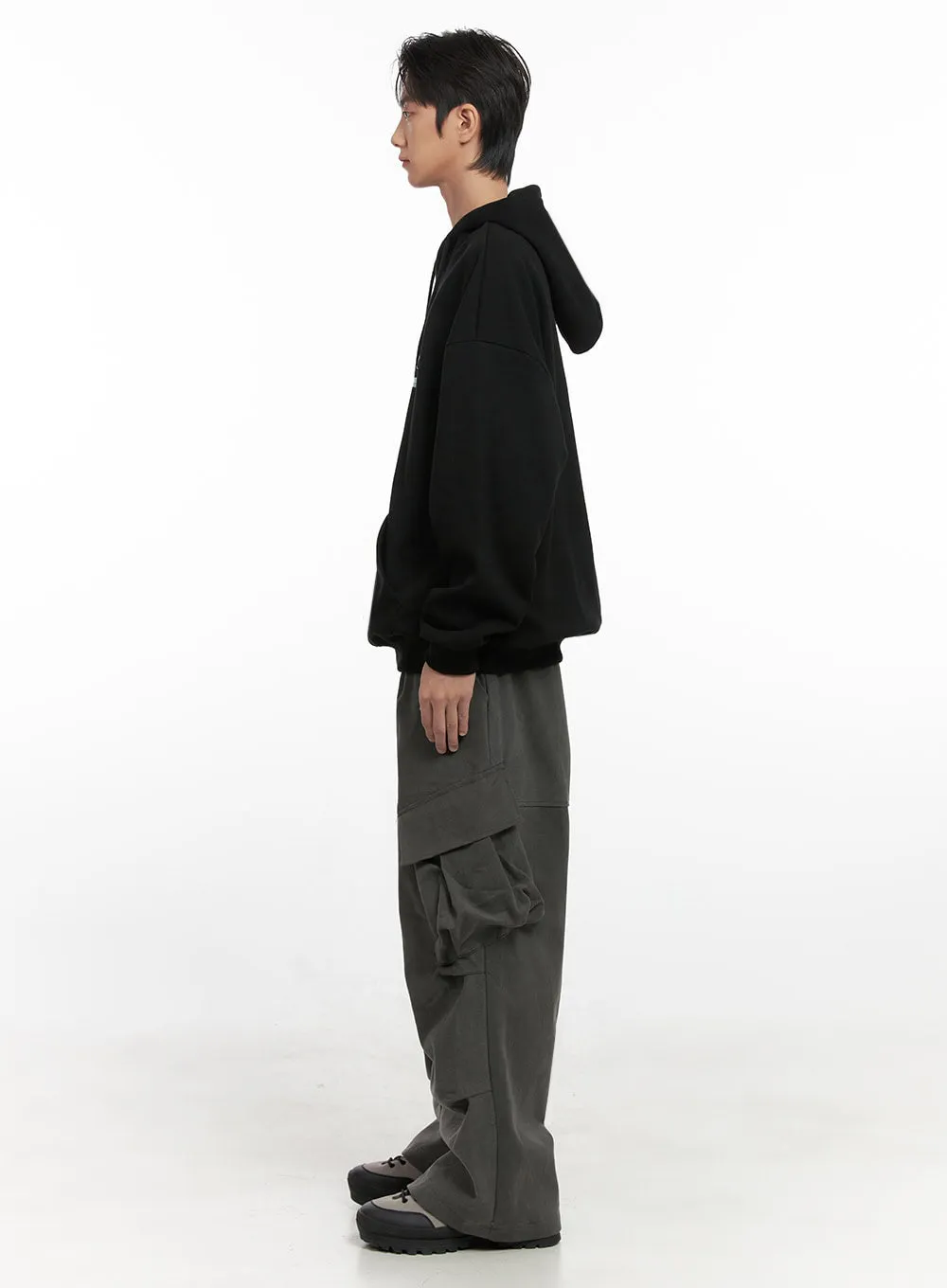 Men's Warm Wide-Fit Cargo Pants ID406