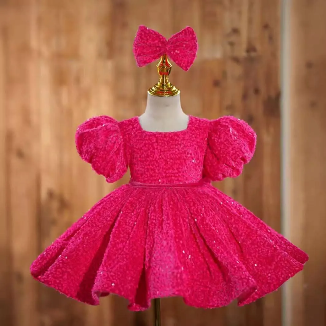 Radiant Fuchsia Sparkle Princess Dress