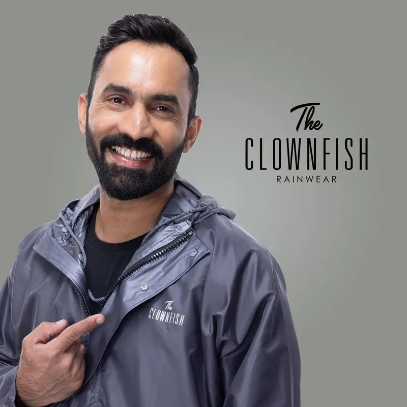 THE CLOWNFISH Men Polyester Full Length Rain Coat For Waterproof For Bike Reversible Double Layer With Hood Raincoat For Men. Set Of Top&Bottom Packed In A Storage Bag Magic Pro Series (Brown,XLarge)