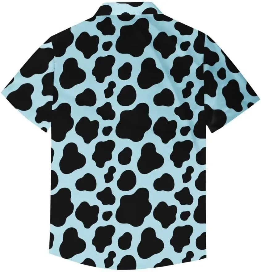 Unique Printed Funky Hawaiian Shirt Men Short Sleeve Shirt Top Blouse for Summer
