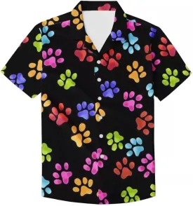 Unique Printed Funky Hawaiian Shirt Men Short Sleeve Shirt Top Blouse for Summer